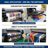 Encre à colorants dispersés 5 kg pour imprimante grand format Epson S3200 I3200 jusqu'à 2880 dpi, filtrée 0,2 micron, 8 couleurs, impression directe par sublimation