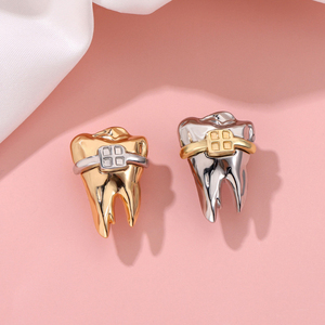 Toothbrush Oral Care Luxo Broches Mulheres Moda Jóias Broches Dentista Broche para Médicos Enfermeiros Prata Pins Badge - Product Image 6