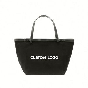 New Tide Lazy Style Simple <b>Large</b> Capacity Thickened Tote <b>Canvas</b> Handheld Shopping One Shoulder Women's Student School <b>Bag</b> - Product Image 5