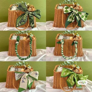 <span class=keywords><strong>Cesto</strong></span> Regalo in Stile Rattan Portatile in PP di Aierflorist per Damigelle, Compleanno, Frutta, Cosmetici e Gioielli - Product Image 3
