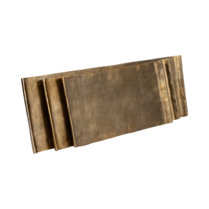 Vassoio Decorativo Rettangolare in Metallo per Tavolino da Caffè, Organizzatore Moderno, Centrotavola per Bagno e Gioielli - Product Image 4