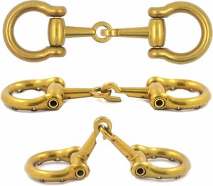 Bezelry Pairs Multifonction Crochets et œillets de style fer à cheval à coudre, attaches en laiton vintage, Mm Inch - Product Image 1