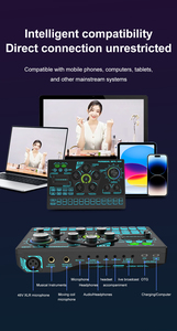 Huayi Voice SX91 Mix Console Amplificador Mezclador Tarjeta de sonido Bluetooth Computadora Mezcla de audio para grabación de estudio y en vivo - Product Image 6
