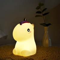 Veilleuse LED rechargeable en silicone mignonne de dessin animé pour enfants pour table