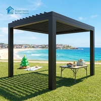 Kit de supports de pergola en aluminium thermolaqué Sweet Home à montage facile, bases de poteaux réglables, idéal pour le bricolage, résistant aux intempéries