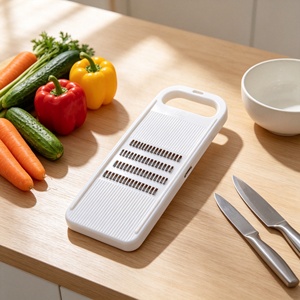 Rallador Manual de Alimentos, Blanco, con Cuchilla de Acero Inoxidable, Pelador de Frutas y Verduras, Utensilio de Cocina - Product Image 4