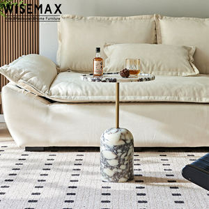 WISEMAX FURNITURE Maison italienne de luxe dans le hall d'un hôtel Café Table à thé Marbre naturel Table d'appoint ronde pour le salon - Product Image 3