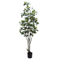 Arbre artificiel haut de gamme en pot, Faux Osmanthus Fragrans, Écologique, Durable, Décoration intérieure et extérieure, Haute simulation