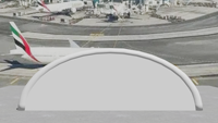 Tente semi-arche gonflable moderne quatre saisons à double couche imperméable avec bâche en PVC de haute qualité