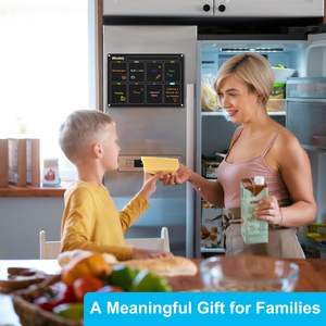 Tablero de borrado en seco magnético acrílico, 2 piezas, calendario semanal mensual, planificador, nota, juego de pizarra para refrigerador - Product Image 6