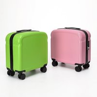 Valise de voyage rigide portable 18 pouces à roulettes, motif dessin animé, fermeture éclair, vente en gros, offre spéciale