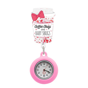 Porta credenciales de plástico ABS personalizado al por mayor para enfermeras y médicos con diseño de purpurina para colgar con clip de reloj de bolsillo - Product Image 2