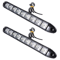 Prix de gros 12V Universel Blanc Froid Feux arrière Super Lumineux 9 LED pour Auto Camion Voiture