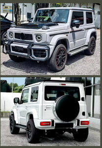 Para 2020 + <span class=keywords><strong>Suzuki</strong></span> <span class=keywords><strong>Jimny</strong></span> actualizado para clase G W464 G63 AMG para <span class=keywords><strong>Brabus</strong></span> Bodykit parachoques delantero parrilla rueda ceja cubo de rueda - Product Image 3