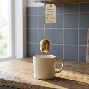 Infuseur à thé et plateau en forme d'œuf de la meilleure qualité Nouveau design avec finition dorée Accessoires de filtre à thé écologiques - Product Image 1