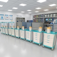 Chariot médical mobile Bestran BT-MY23 pour hôpital, chariot de soins infirmiers avec tiroirs verrouillables pour clinique