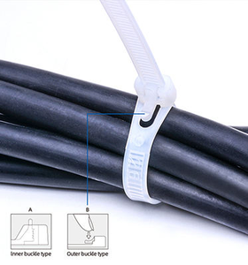 Attache-câble réglable et <span class=keywords><strong>réutilisable</strong></span> 4,8*150mm, attaches-câbles en nylon - Product Image 5