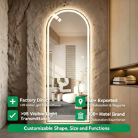 Miroir intelligent anti-buée sans cadre pour lavabo de salle de bain, idéal pour la décoration intérieure d'hôtel