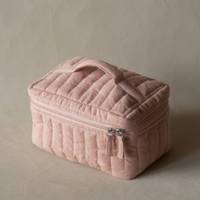 OEM Gesteppte Damen-Kosmetiktasche, tragbar, große Kapazität, weich strukturiert, Make-up-Tasche, Reise-Toilettenartikel-Organizer, Kosmetiktasche
