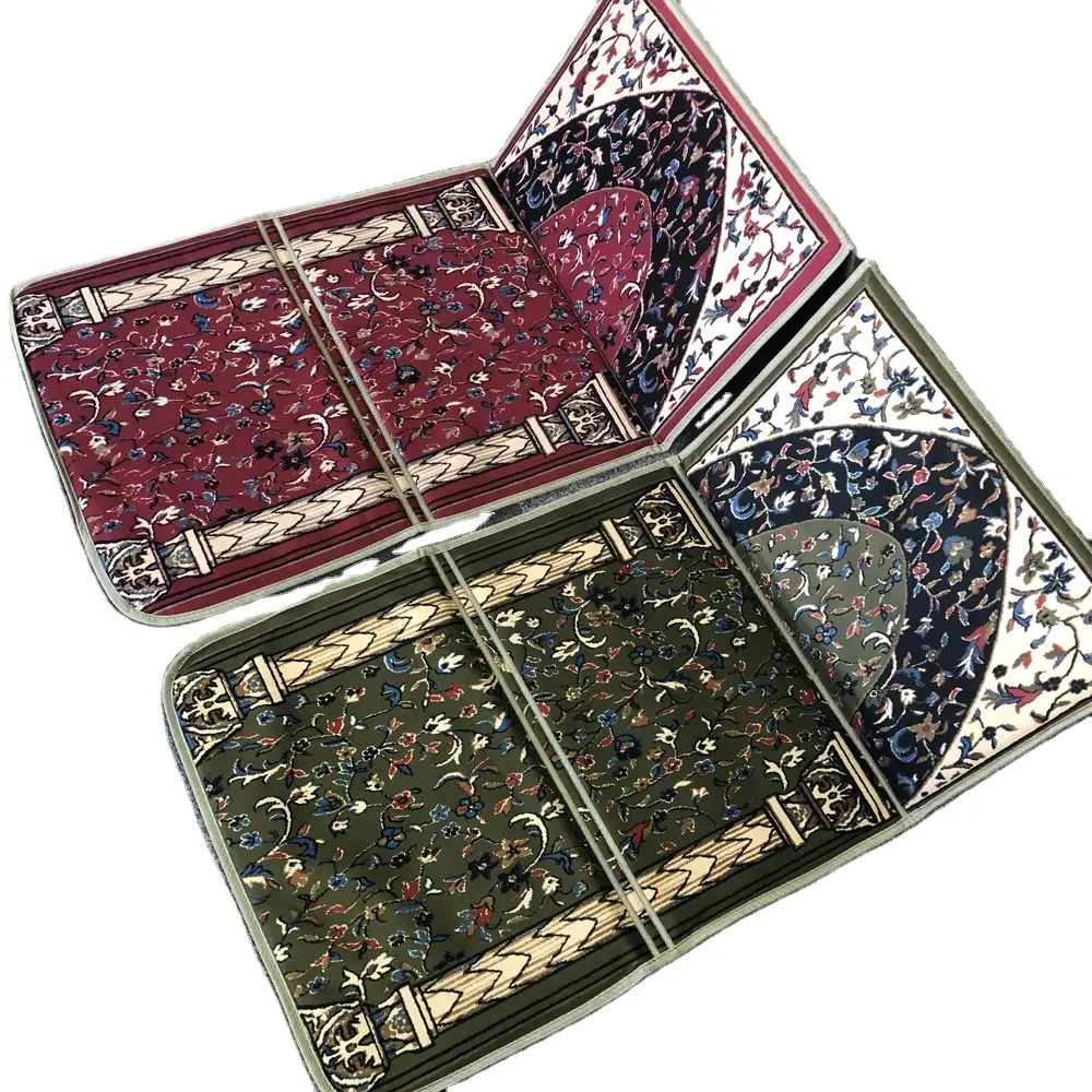 2021 Fashion Islamic Foldable Prayer Rug sajadah Travel Muslim wholesale Prayer Mat with Backrest