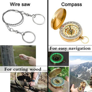 Kit de Supervivencia de Emergencia 18 en 1, Herramienta Multifuncional para Exteriores, Nylon Negro, Equipo de Primeros Auxilios para Aventuras - Product Image 5