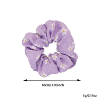 Vente en gros d'élastiques à cheveux à imprimé marguerite style Ins pour femmes et filles, accessoires de cheveux d'été