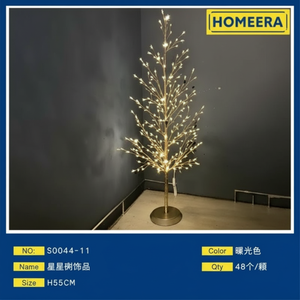 Commercio all'ingrosso 55CM di plastica e filo oro e argento decorazioni natalizie 48 pezzi Per cartone Per la decorazione della festa di festa - Product Image 1