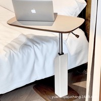 Table de chevet réglable en hauteur, table d'appoint mobile pour canapé, table d'angle rotative, bureau d'ordinateur pour salon, mini table d'appoint