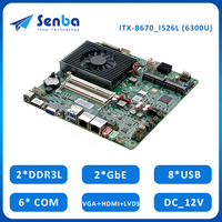 Carte mère ITX-B670_I526L avec noyau I5-6300U LVDS prise en charge 4K DDR3LSSD carte Mini-pcie carte Linux intégrée carte mère Linux