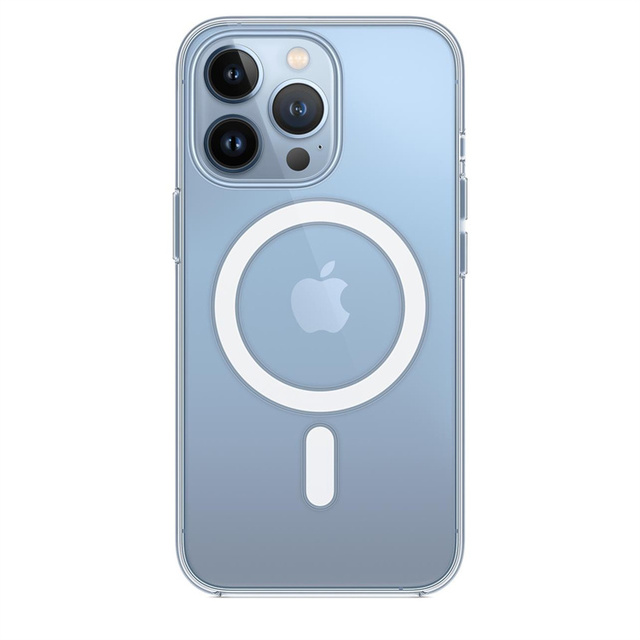 Hot Sale Luxury Clear Transparent Phone Case for iPhone Wireless Charging Magnetic