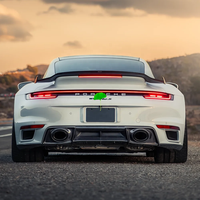 Kits de carrosserie en Fiber de carbone sèche de Style RYFT pour Porsche 911 (992) Turbo S jupes latérales de lèvre de pare-chocs diffuseur arrière aileron arrière