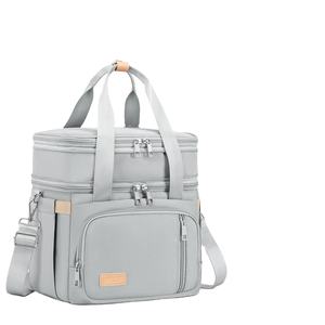 Las bolsas refrigeradas aislantes de muestra gratis pueden doblar paquetes de aislamiento de viaje grandes de 32L bolsa de campo a prueba de agua con borde suave - Product Image 1