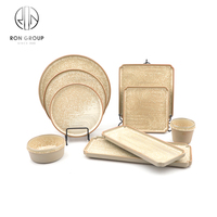 Service de table de luxe en porcelaine, vaisselle élégante, ensembles de vaisselle en céramique