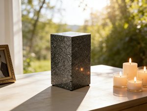 Высококачественная урна из натурального мрамора в европейском стиле, квадратная, премиум-класса, для праха взрослых и домашних животных - Product Image 3