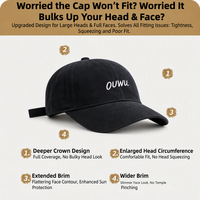 Casquette de baseball Dad Hat grande taille 6 panneaux pour têtes larges, unisexe, en coton, style streetwear, logo personnalisé, multicolore, directement de l'usine