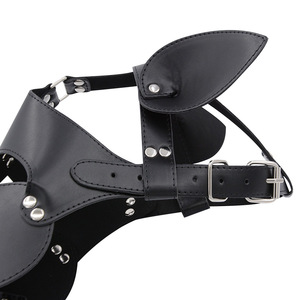 Accessoires de cosplay sexy pour femmes, couvre-chef tête de chien BDSM érotique fétichiste avec langue rouge, pour jeu de rôle, fête, <span class=keywords><strong>couple</strong></span>, chiot, couvre-tête complet - Product Image 4