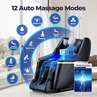 Silla de Masaje 3D 4D de Gravedad Cero para Todo el Cuerpo, Reclinable Shiatsu con Calor y Masajeador de Pies, Escaneo Corporal, Envío Inmediato desde Almacén de EE. UU.
