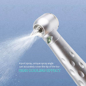 Turbina Dental de Alta Velocidad Foshan 117x13.7mm de Acero Inoxidable Plateado, Conexión de 4 Orificios Sin Fibra Óptica - Product Image 5