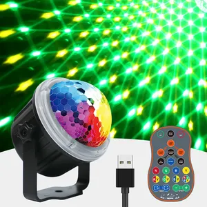 NEW DJ Disco Ball LED Star Patterns light Voice control Indoor Strobe Effect lamp Mini proiettore light per Party Bar Club KTV