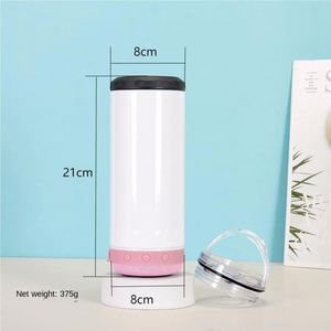 Botella Térmica 4 en 1 de Acero Inoxidable de 16 oz, Enfriador de Bebidas de 4 Horas, Mini Altavoces Inalámbricos, Carga USB, Sublimación - Product Image 4