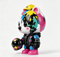 Figurine personnalisée Graffiti Rider Bear en PVC et ABS, statue moulée, fabrication OEM en usine chinoise pour la vente en gros aux marques