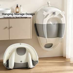 Bañera para Bebés Segura, Cómoda, Portátil, Plegable, de Plástico, con Protección para la Espalda - Product Image 6