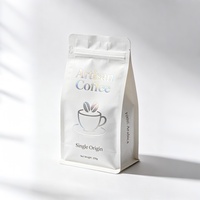 Bolsa de Papel Kraft Ecológica de 200g/500g con Impresión Personalizada, Apta para Alimentos, con Revestimiento PLA, Biodegradable, con Cierre