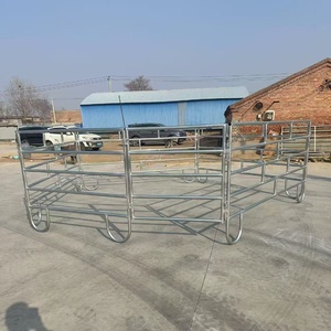 Palier de porte de compteur d'alimentation de taureaux <span class=keywords><strong>en</strong></span> <span class=keywords><strong>acier</strong></span> doux <span class=keywords><strong>galvanisé</strong></span> à chaud soudé <span class=keywords><strong>en</strong></span> continu 1m * 2.8m sans panneau Rail de bétail hauteur de 4ft - Product Image 6