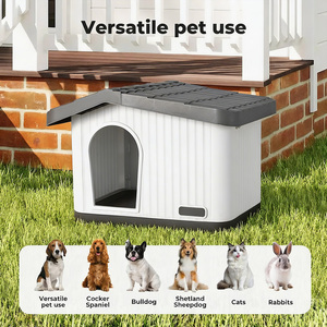 บ้านสุนัข AFP แข็งแรงทนทาน ทำจากพลาสติก หลังคาทรงเอียง กันแดดกันฝน พร้อมพื้นกันลื่น ใช้ได้ทั้งภายในและภายนอกอาคาร - Product Image 6