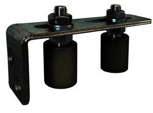 Support de fixation de portail en zinc <span class=keywords><strong>blanc</strong></span>, 2 rouleaux, support de guidage, rouleaux de guidage supérieur pour portail coulissant - Product Image 2