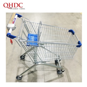 Chariots de courses à monnayeur pour supermarchés, durables et <span class=keywords><strong>antirouille</strong></span>, chariot à 4 roues pour supermarchés, en vente - Product Image 2