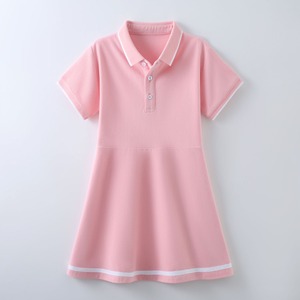 Abito Polo per bambini su misura per bambini abiti da bambina in <span class=keywords><strong>età</strong></span> <span class=keywords><strong>scolare</strong></span> Pique in cotone lavorato a maglia scuola materna abito blu scuola elementare - Product Image 3