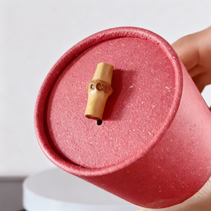 Boîte en papier kraft biodégradable, design personnalisé, cylindre rond en papier écologique, tube en papier pour l'emballage du thé en vrac - Product Image 4