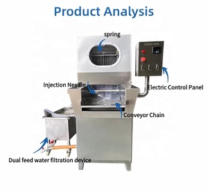Injecteur de marinade entièrement automatique pour cuisses d'agneau, grandes coupes de bœuf et de porc, viande de poulet et de canard, machine <span class=keywords><strong>à</strong></span> attendrir les produits <span class=keywords><strong>à</strong></span> base d'amidon - Product Image 2